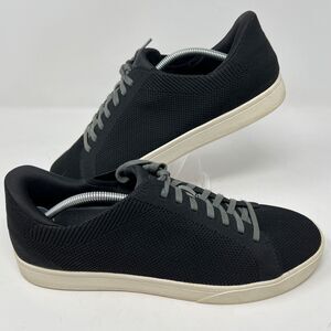 Kizik Irvine Men's Sz 11.5 Black Knit Slip On Hands Free Lace Up Sneakers.
